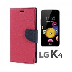 Preklopna Torbica "Fancy" za LG K4, Pink barva
