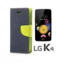 Preklopna Torbica "Fancy" za LG K4, Modra barva