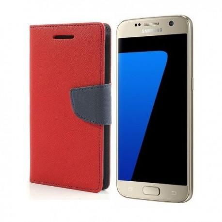 Preklopna Torbica "Fancy" za Samsung Galaxy S7, Rdeča barva