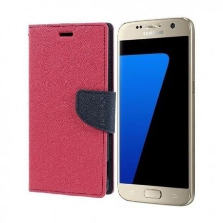 Preklopna Torbica "Fancy" za Samsung Galaxy S7, Pink barva