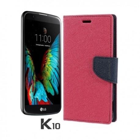 Preklopna Torbica "Fancy" za LG K10, Pink barva