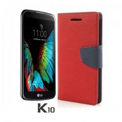 Preklopna Torbica "Fancy" za LG K10, Rdeča barva
