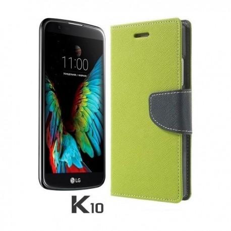 Preklopna Torbica "Fancy" za LG K10, Zelena barva