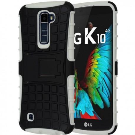 Etui Dual Armor za LG K10, Bela barva