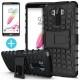Etui Dual Armor za LG G4 Stylus, Črna barva +zaščitno steklo zaslona