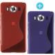 2 x silikonski etui za Microsoft Lumia 950, Vijola in Rdeča barva
