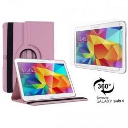 Torbica za Samsung Galaxy TAB 4 10.1 Vrtljiva 360+Folija ekrana , Pink barva