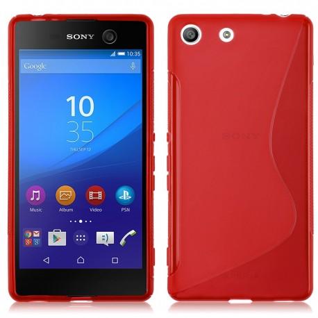 Silikon etui S za Sony Xperia M5, Rdeča barva