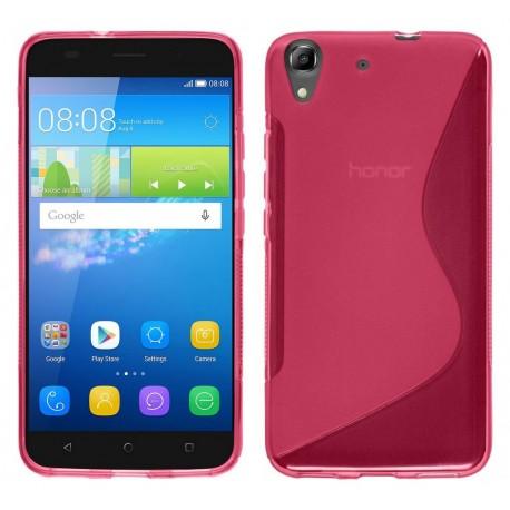 Silikon etui S za Huawei Y6, Pink barva
