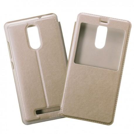 Preklopna torbica "window" za Xiaomi Redmi Note 3, Zlata barva