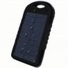 Prenosna Zunanja Baterija 6000 mAh -solarna,  Črna barva