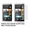 Silikon etui za HTC One Mini +Folija ekrana, bela mat