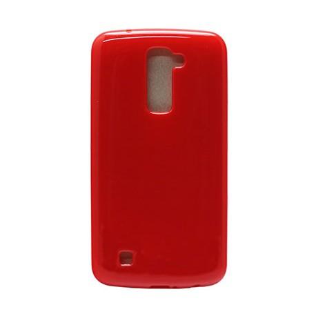 Silikonski etui "Slim" za LG K10, 0,5mm, Rdeča barva