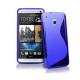 Silikon etui za HTC One Mini +Folija Gratis , Modra barva