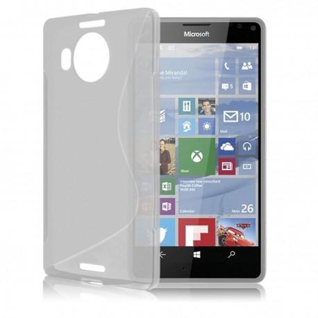 Silikonski etui S za Microsoft Lumia 950 XL +zaščitna folija zaslona, transparent barva