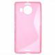 Silikonski etui S za Microsoft Lumia 950 XL +zaščitna folija zaslona, pink barva