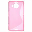 Silikonski etui S za Microsoft Lumia 950 XL +zaščitna folija zaslona, pink barva