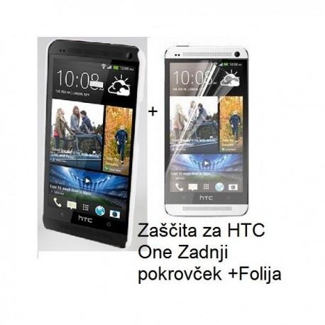Etui za HTC One Zadnji pokrovček +Folija, bela barva