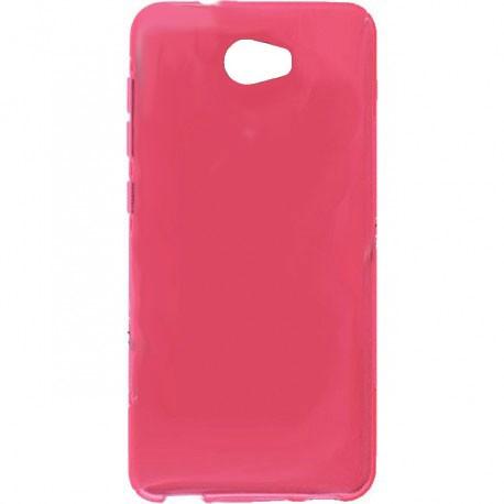 Silikonski etui "Slim" za Huawei Y6 II Compact, 0,5mm, Pink barva