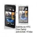 Etui za HTC One Zadnji pokrovček +Folija, črna barva
