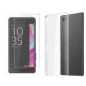 Silikonski etui za Sony Xperia XZ, Prozoren+ zaščitno steklo