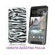 Silikon etui za HTC One +Folija Gratis , Bela barva Zebra