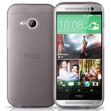 Silikon etui za HTC One M8 Mini 2 +Folija ekrana Prozorno temna barva