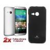 Silikon etui za HTC One M8 Mini + 2x Folija High-Quality , Črna barva