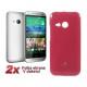 Silikon etui za HTC One M8 Mini + 2x Folija High-Quality , Pink barva