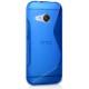 Silikon etui za HTC One M8 Mini +Folija ekrana Modra barva