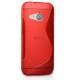 Silikon etui za HTC One M8 Mini +Folija ekrana Rdeča barva