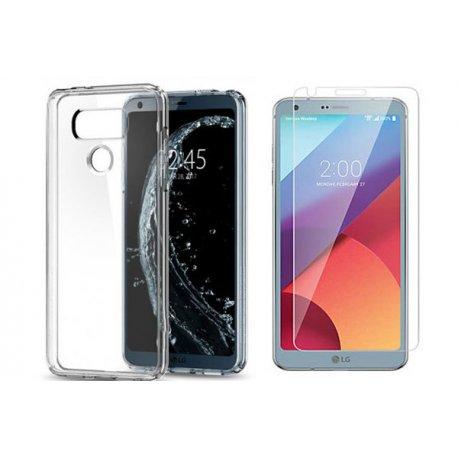 Silikonski etui, prozoren+ zaščitno steklo - LG G6