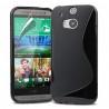 Silikon etui za HTC One M8 +Folija ekrana , Črna barva