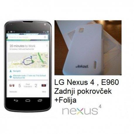 Etui Jekod za LG Nexus 4 +folija zaslona, bela barva