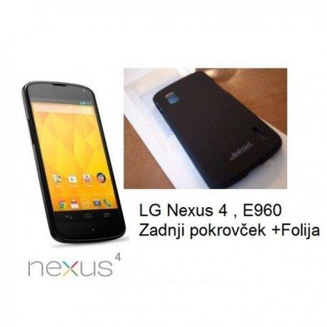 Etui Jekod za LG Nexus 4 +folija zaslona, črna barva
