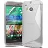 Silikon etui za HTC One M8 +Folija ekrana , Bela barva