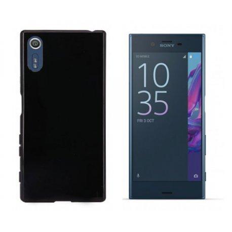 Silikonski etui, črna barva+ zaščitno steklo za Sony Xperia XZ