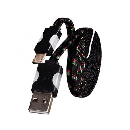 Micro USB kabel z LED osvetlitvijo, črna barva