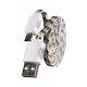 Micro USB kabel z LED osvetlitvijo, bela barva