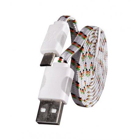 Micro USB kabel z LED osvetlitvijo, bela barva