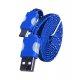Micro USB kabel z LED osvetlitvijo, modra barva