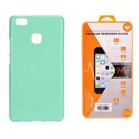 Silikonski etui, mint barva+ zaščitno steklo - Huawei P10 Lite