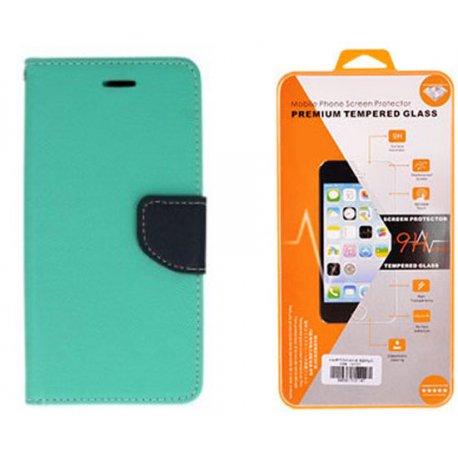 Etui "Fancy" + zaščitno steklo za Samsung Galaxy Xcover 4, Mint barva