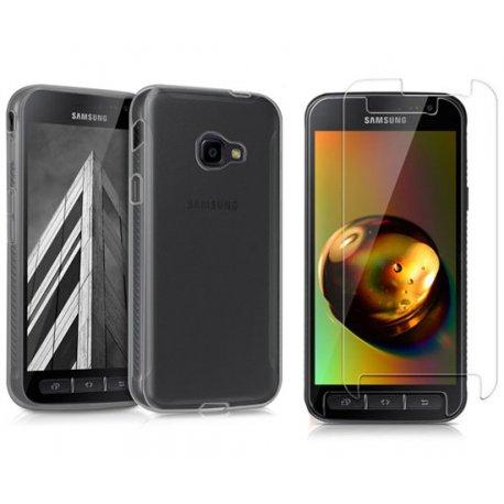 Silikonski etui, prozoren+ zaščitno steklo za Samsung Galaxy Xcover 4